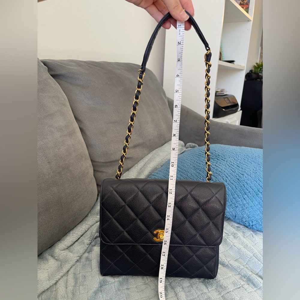 Chanel 1996 Classic Single Flap Square Medium Blue - Picture 16 of 16